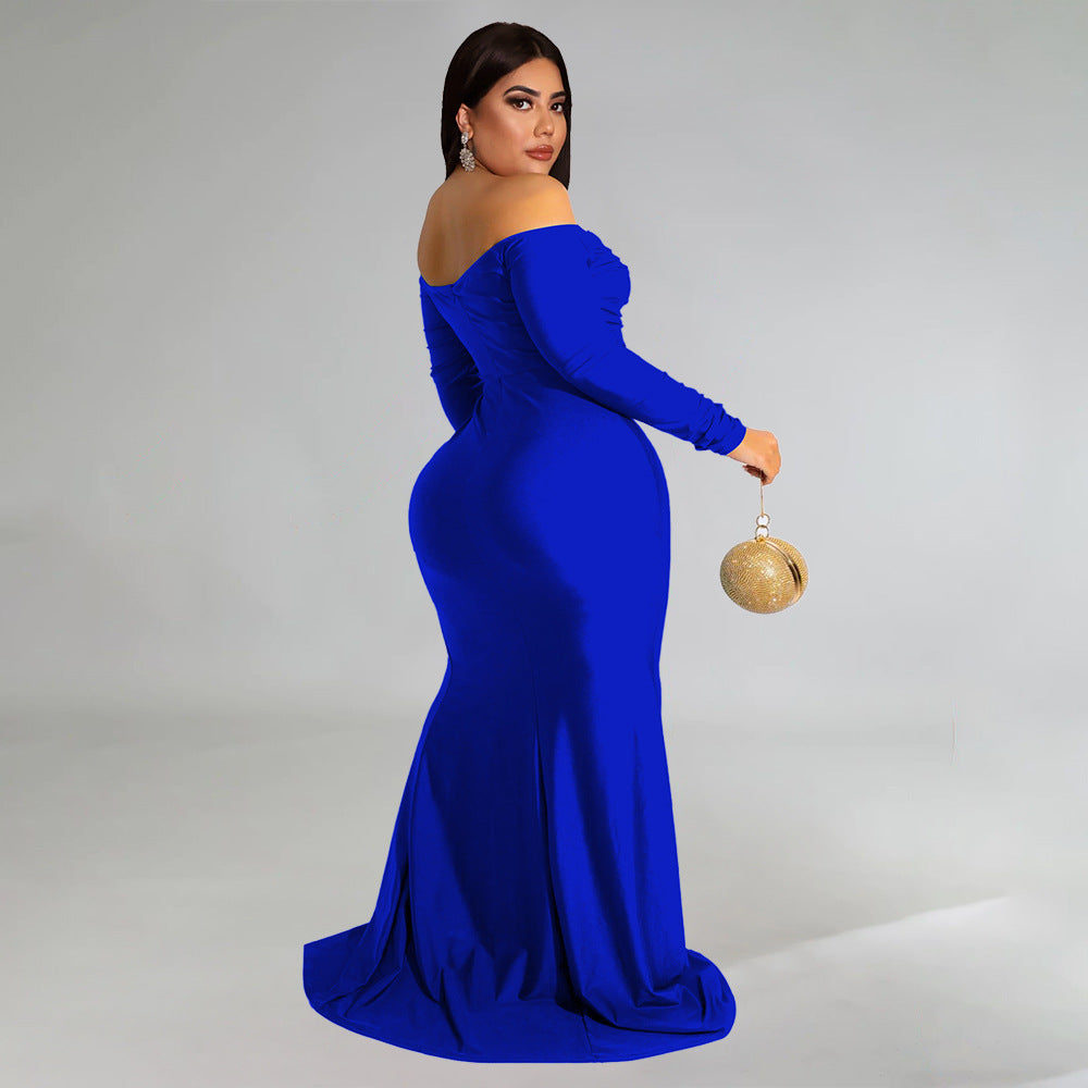 V neck Split Maxi Dress