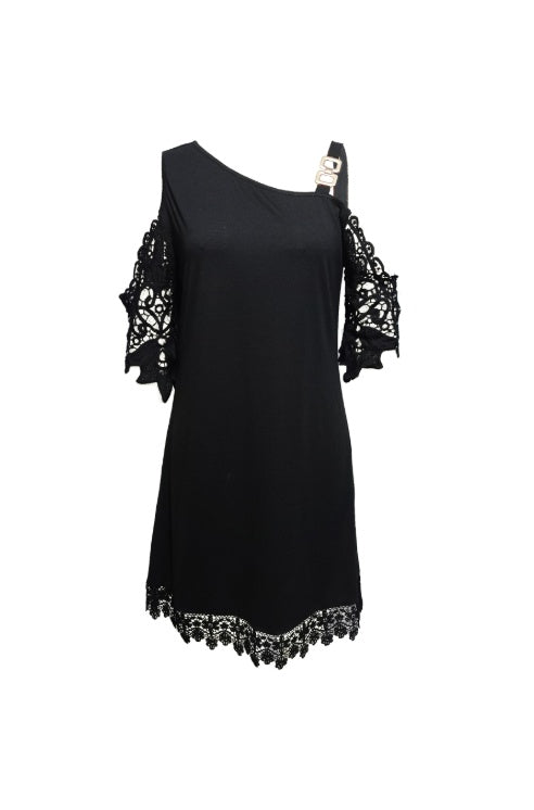 Solid Color Off Shoulder Tassel Dress