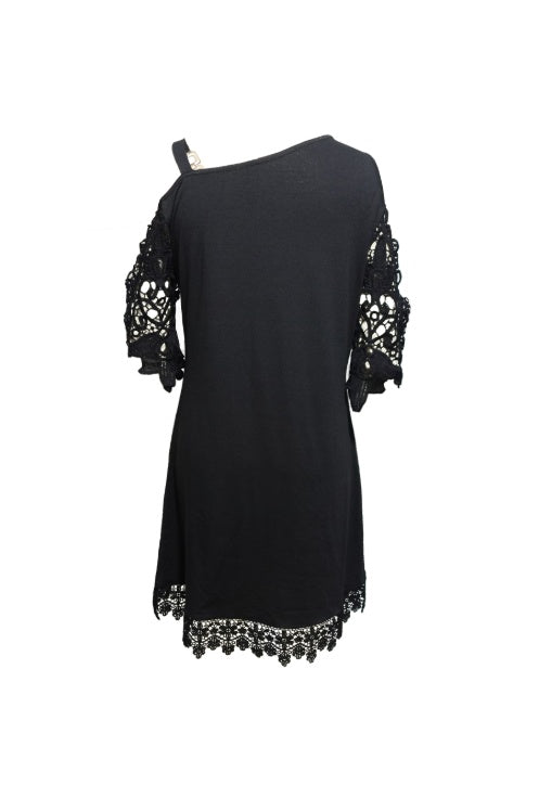 Solid Color Off Shoulder Tassel Dress