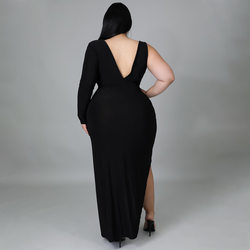 Single Sleeve Hollow Out Maxi Dress
