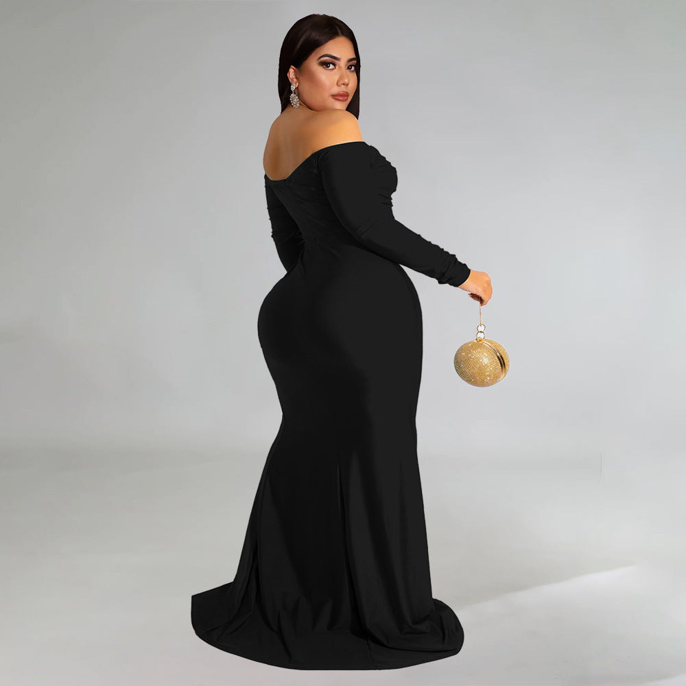 V neck Split Maxi Dress